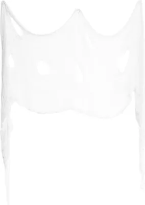 Produktbild von Dekostoff Lumpenstoff Spinnennetz 400 x 76 cm | Weiß Halloween Dekoration