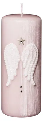 Produktbild von Weihnachtskerzen Wings Taupe Rose 15 x 6 cm, 4er Set