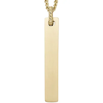 Produktbild von Fossil Halskette-Anhänger Herren Drew Edelstahl Gold-Ton JF04464710
