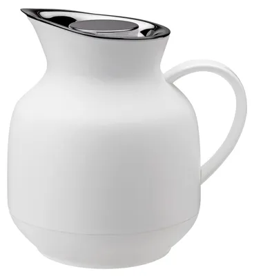 Productafbeelding van Stelton geïsoleerde kan Amphora voor thee, theepot met glazen binnenkant, thermoskan, kunststof, zacht wit, 1 liter, 222
