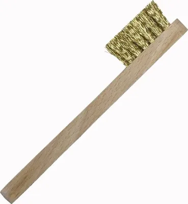 Productafbeelding van Ontstekingsbougieborstel met houten handvat en messing borstels, 150 mm