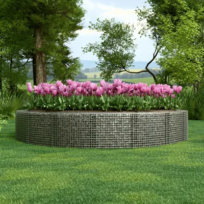 Obrázek produktu pro Kulaté vyvýšené lůžko, vnější průměr 502 cm, výška 50 cm, velikost ok 5 x 5 cm, tloušťka stěny 15 cm