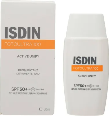 Immagine prodotto di ISDIN crema di protezione solare Fotoultra Active Unify SPF 50+