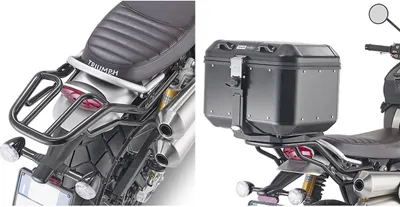 Produktbild von Givi Monokey Triumph Scrambler 1200 Topcase Heckmontage Schwarz  Schwarz One Size
