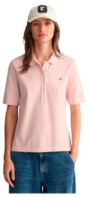 Productafbeelding van Gant Damen Slim Shield Piqué Polo, Faded Pink, Maat XS (EU)