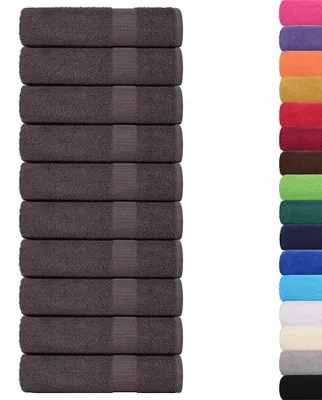 Image de vidaXL Serviettes FROGN, lot de 10, anthracite, 50 x 100 cm, 360 g/m²