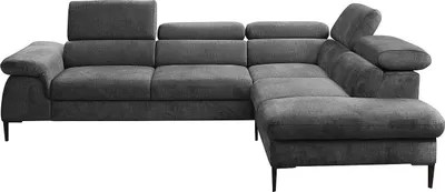 Produktbild von SEPINA PASCAL MORABITO Ecksofa aus anthrazitfarbenem Stoff - Ecksofa rechts