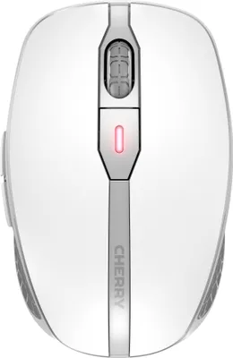 Image de CHERRY Desktop DW 9100 SLIM [FR] WL AES silver/white BT Lithium Akku - wochenlange Nutzung ohne Aufladung