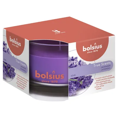 Produktbild von Bolsius True Scents Duftkerze im Glas, Lavendel, 63 x 90 mm