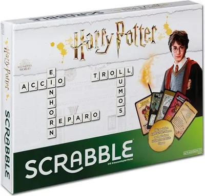 Produktbild von Scrabble Harry Potter Brettspiel mit Hogwarts-Karten, 2-4 Spieler, ab 10 Jahren
