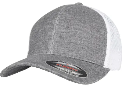 Produktbild von FLEXFIT 6511M | Retro Trucker Melange Cap - Farbe: Grey/White Mesh - Größe: L/XL