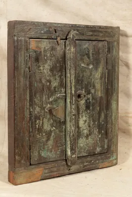 Teakholz-Fenster restauriert, 46,5 x 6,5 x 54,5 cm