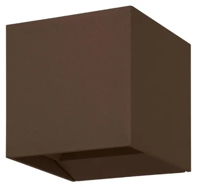 Image de CALPINO 3 applique/plafonnier lampe éclairage - L10 x H10 x AL10 cm - brun rouille - 2X2,8W incl - IP54