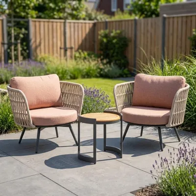 Produktbild von Bistroset Sophia Drehbare Relaxstühle mit Tisch – BK531