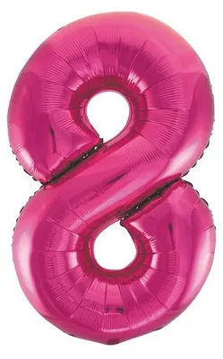 Produktbild von Folienballon Zahl 8 pink ca. 86 cm