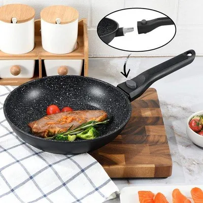 Produktbild von Famanu Bratpfanne 28 cm mit abnehmbarem Griff - Schwarz