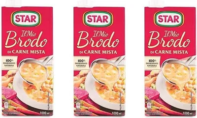 Produktbild von 3x Star brodo Carne mista Brühe Flüssigkeit gemischtes Fleisch Fertiggerichte 1Lt
