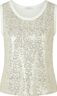 Produktbild von Riani Glamour ärmelloses Pailletten-Top aus weichem, elastischem Viskose-Jersey
