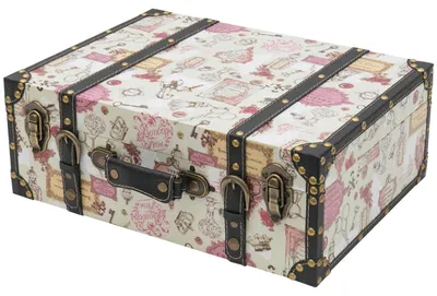 Vintage Holzkoffer mit Barock Design von HMF mit 44 cm Breite in verschiedenen Größen