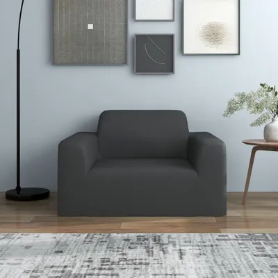 Immagine prodotto di The Living Store Copridivano stretch in jersey di poliestere antracite