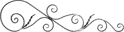 Immagine prodotto di LogistSystem - Ferri battuti Ornamento in ferro battuto 330x1270mm - ad es. come elemento per inferriate - ringhiere - recinzioni - cancelli - rosoni - grate 13.074