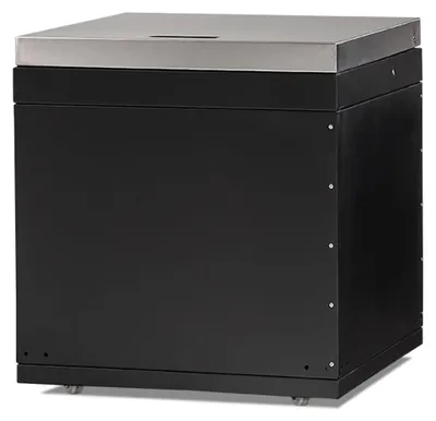 Produktbild von Elegantes Außenküchenmodul aus Edelstahl in Schwarz für Garten