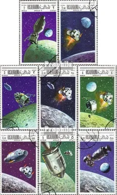 Produktbild von Briefmarken Ras al Chaima 1969 Mi 326A-333A (kompl.Ausg.) gestempelt Weltraumprogramme