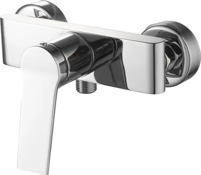 Produktbild von sanicomfort Duscharmatur LISSABON chrom – Einhebelmischer für Dusche, Aufputzmontage, Brausearmatur mit 1/2 Zoll Anschluss, Messing