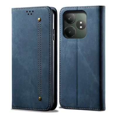 Produktbild von Hülle für Realme GT 6T /Realme GT 6 Leder Brieftasche Flip Bookstyle Schutzhülle mit Standfunktion Blau