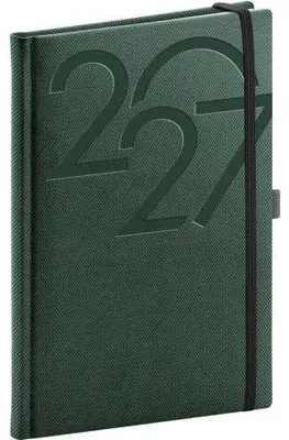 Zdjęcie produktu dla NOTIQUE, tygodniowy planer Ajax, rok 2027, kolor zielony, wymiary 15 x 21 cm