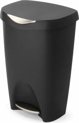 Immagine prodotto di Umbra Abfalleimer Brim, Mülleimer, PP-Kunststoff, Schwarz, Nickel, 50 L, 1021550-047