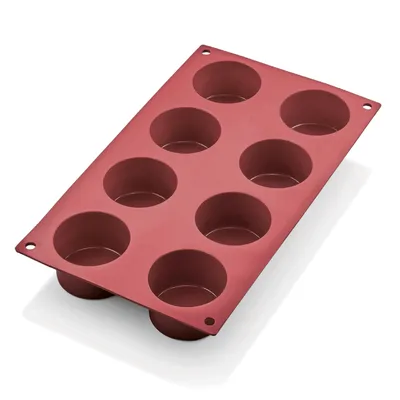 Obrázok produktu pre Ramekin Bakeflex, 8 foriem, Ø 6 cm, červený, silikón