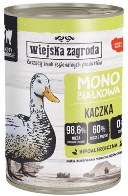 Produktbild von Wiejska Zagroda Monoprotein Ente Nassfutter für Katzen 400g