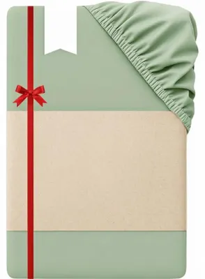 Produktbild von Spannbettlaken mit Gummizug für Matratzen 25–30 cm Grün 2er-Set 140 x 200 cm
