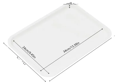 Productafbeelding van Serveerschaal, antislip oppervlak, hittebestendig materiaal, 24 stuks, wit