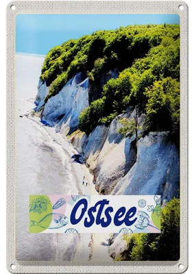 Produktbild von Blechschild Reise 20x30cm Ostsee Strand Natur Wälder Gebirge