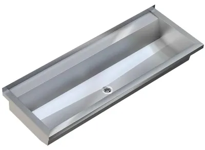 Produktbild von KWC Waschrinne PLANOX, Edelstahl V2A, 1800x210x442mm, Wandmontage, Ablauf mittig, 1 Stk.