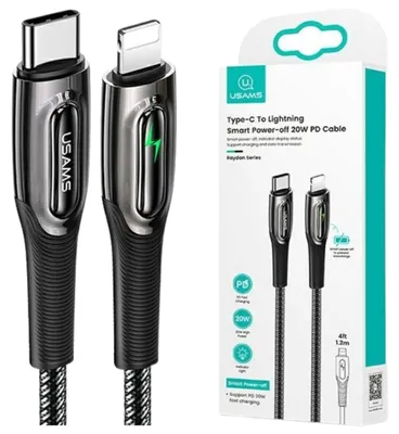 Zdjęcie produktu dla Kabel USAMS USB-C Lightning 1.2m 20W PD czarny