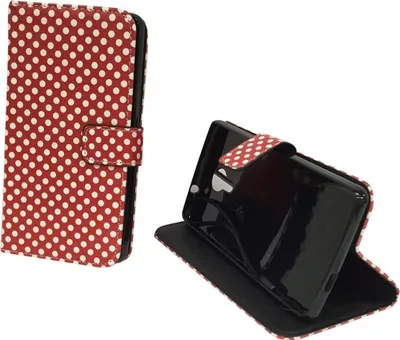 Produktbild von Handyhülle Tasche für Handy Wiko Robby Polka Dot Rot