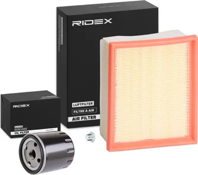 Produktbild von RIDEX Filterset Inspektionspaket Filtersatz passend für PEUGEOT 206 Schrägheck (2A/C) 206 CC (2D) 206 SW (2E/K) für CITROËN XSARA PICASSO (N68)