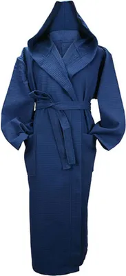 Produktbild von A&R 028.50 | Robezz® Waffle Bathrobe With Hood Bademantel Mit Kapuze - Farbe: French Navy - Größe: 3XL