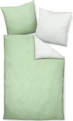 Produktbild von Janine Design Bettwäsche-Garnitur Mako-Soft-Seersucker 20020 TANGO Farbe lindgrün Größe 135x200+80x80