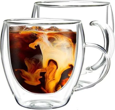 Immagine prodotto di Set da 2 bicchieri a doppia parete - Tazze da caffè - Bicchieri da caffè - Tazze