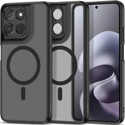 Zdjęcie produktu dla Etui na telefon Motorola Moto G67 Power / G57 Power, Tech-Protect MagMat MagSafe, kolor dymno-czarny