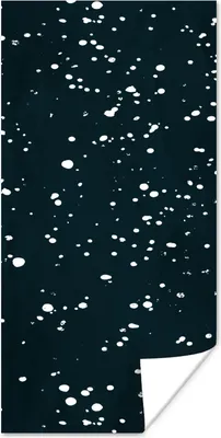 Produktbild von MuchoWow® Poster Polka dots - Schwarz - Weiß 20x40 cm - Plakat - Foto