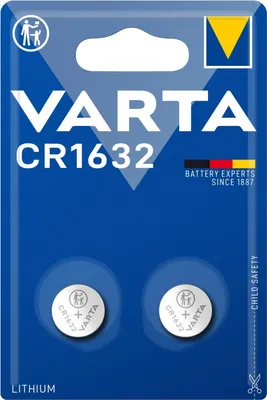 Immagine prodotto di Batteria a bottone al litio CR1632 da 3 V, confezione da 2