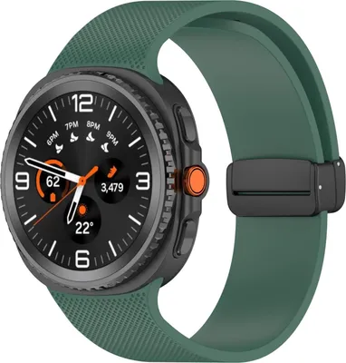 Immagine prodotto di Bracciale in silicone con chiusura magnetica per Samsung Galaxy Watch 8 / 8 Classic design a scacchi verde