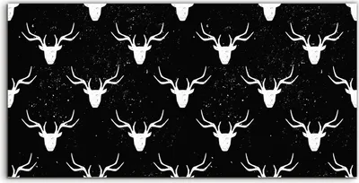 Produktbild von Coloray Spritzschutz aus Glas 140x70  Wandkunst Küchenrückwand Foto Bild Hirsch Kopf weiß und schwarz