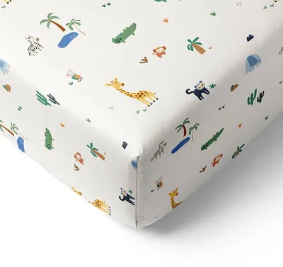 Produktbild von Petite Amélie SPANNBETTLAKEN 70 X 140 CM SAFARI - WEISS