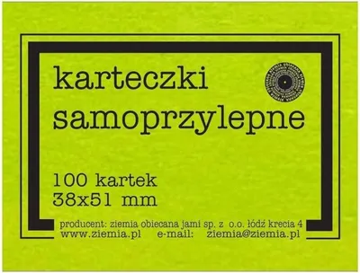 Zdjęcie produktu dla Karteczki samoprzylepne Fluo 38x51mm 100K zielone